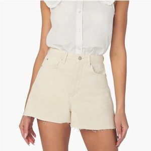 WeWoreWhat high rise cream denim shorts